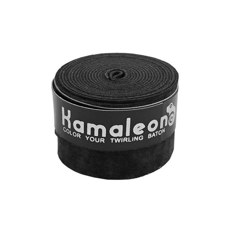 Kamaleon - Sobregrip antideslizante negro para bastón Twirling